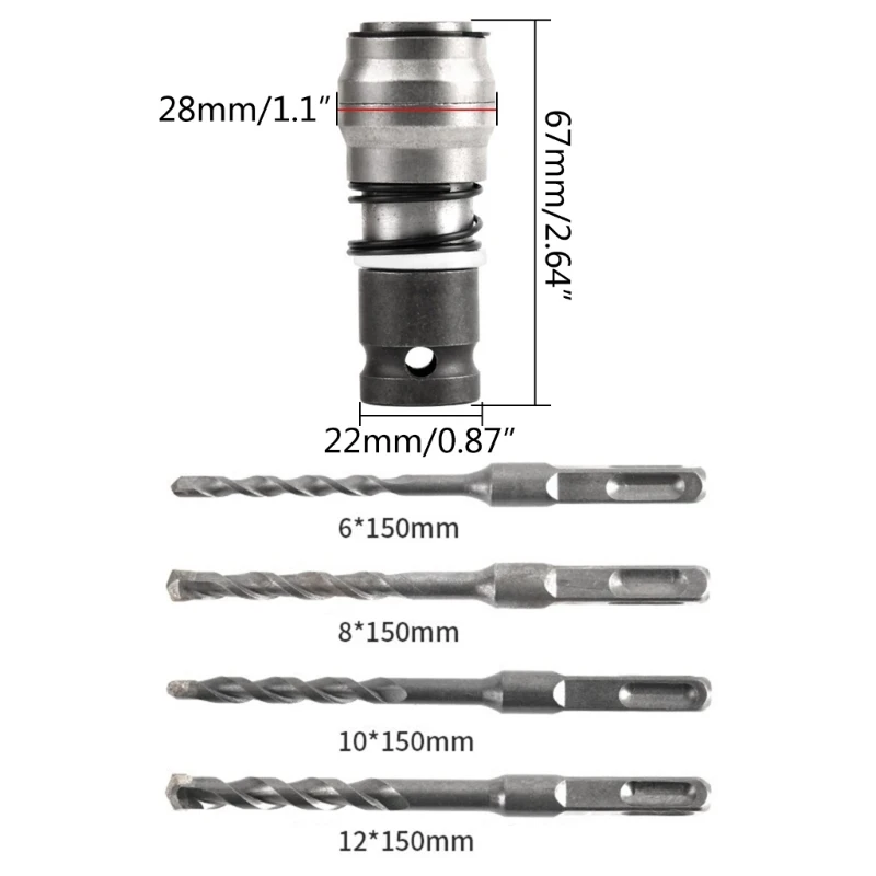 Clé électrique polyvalente, tête Conversion, convertisseur marteau électrique pour le travail bricolage 517A