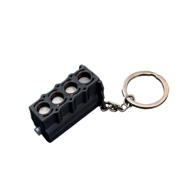 Unique Mechanical Stress Reliever Keychain Small Car Engine Inspired Designed Like A Realistic Mini Engine