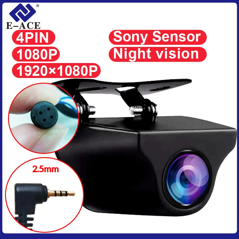 

E-ACE Rear View Camera 2.5mm 4-Pin Night Vision HD 1080P Rear View Camera Monitor Optional 6M/10M/15M Cable For E-ACE car DVR