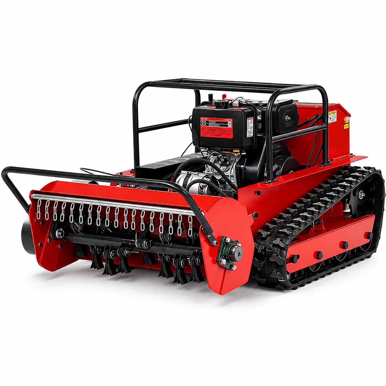2026 New Model 22HP Diesel Remote Control Mulcher Mower 1000mm Heavy Duty For Solar Panel Field Mowing