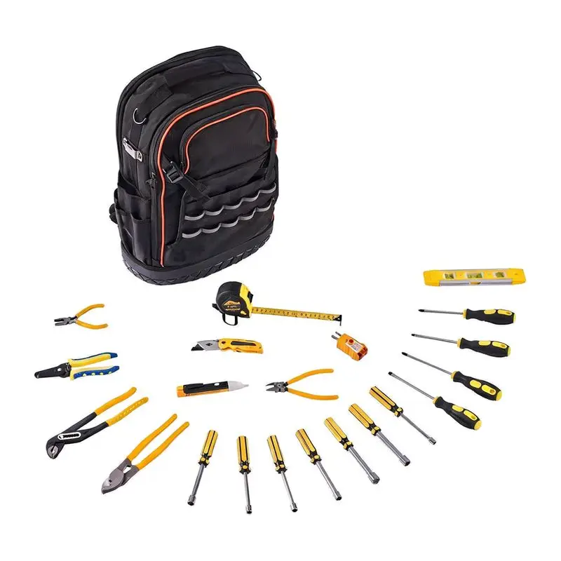 Tool Backpack Tear Resistant, Water Resistant, Adjustable Shoulder Strap, Universal Tool Storage Bag