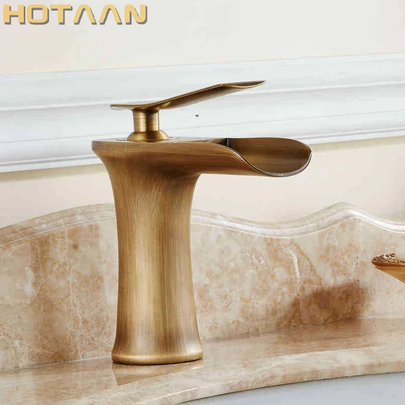 

. Basin Faucet Antique Brass waterfall Bathroom Basin Sink Mixer Tap Crane,torneira YT-5086