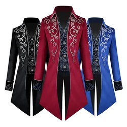 Medieval Tuxedo Steampunk Vintage Victorian Long Sleeve Windbreaker Medieval Vintage Suit Prince Costume For Men