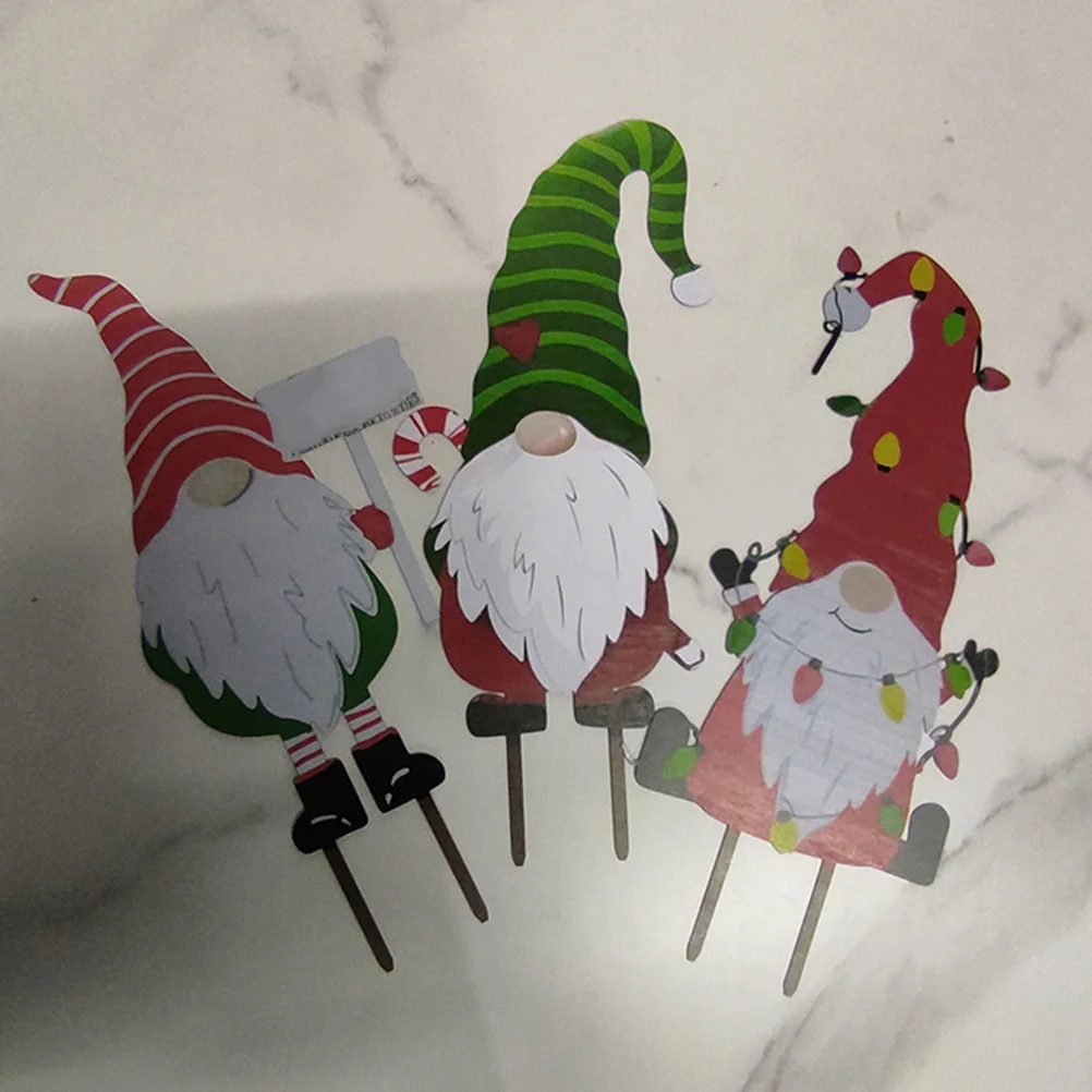 

1Pcs Clear Lines Christmas Dwarf Garden Stakes Lovely Decoration Props Outdoor Festival Decor Christmas Dwarf Garden Stakes