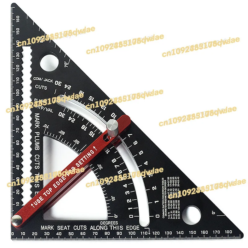 7 "movable ruler adjustable triangle scribing aluminum alloy angle woodworking aids imperial