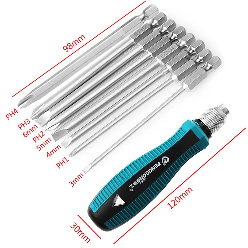 New 8 Magnetic Drill Bits + 1 Precision Screwdriver Torx Kit Set Repair Tools