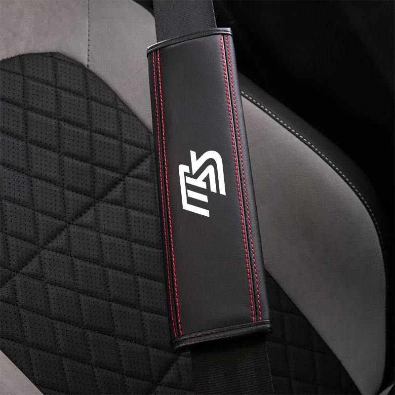 For Mazda MS 1pc Cowhide Car Interior Seat Belt Protector Cover For Mazda MS car Auto Accessories