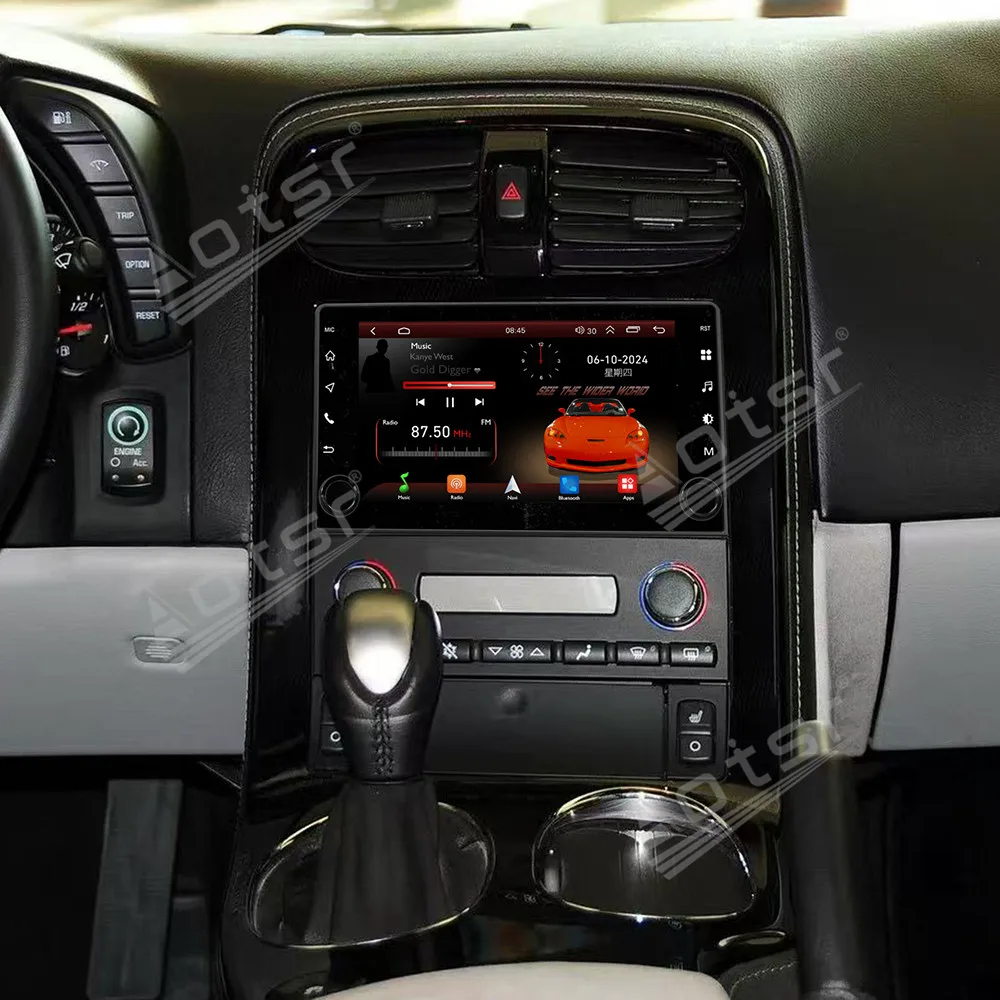 8.0 inch For Corvette C6 2005 - 2013 Car auto carplay Android 13.0 Radio Multimedia Player GPS navigation touch screen Head Unit