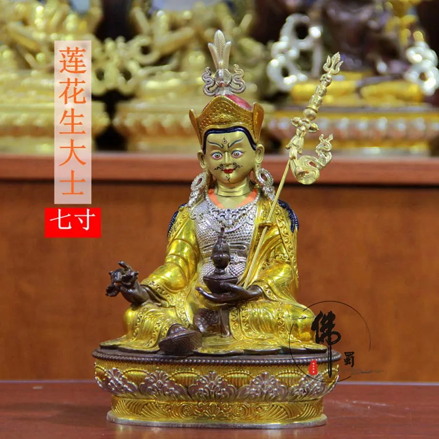 High grade temple Omnipotent Rinpoche Padmasambhava buddha statue family good luck safety healthy Buddhism