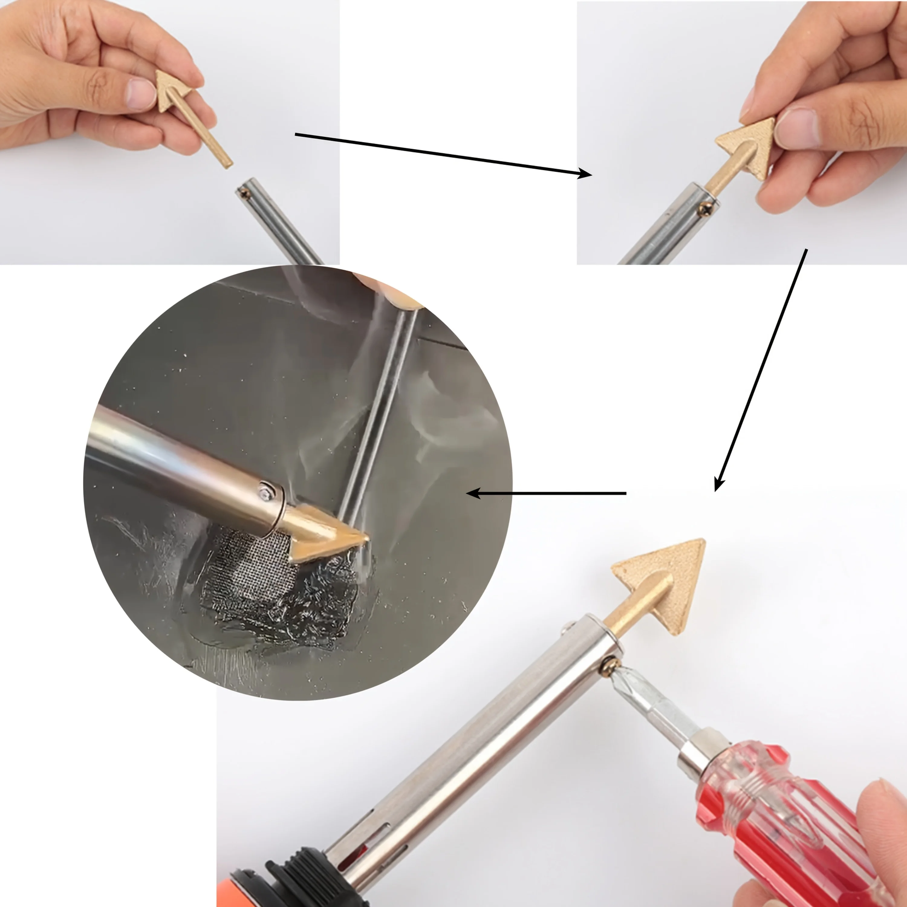 62 قطعة من قضبان اللحام البلاستيكية، مع 60 قطعة من قضبان لحام ملونة PP و2 قطعة طرف حديد لحام، مجموعة إصلاح مصد السيارة الاحترافية