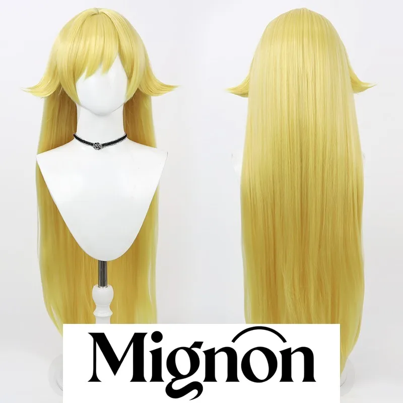 

Nisemonogatari Shinobu Oshino cosplay wig golden yellow long hair Acerola Halloween gift