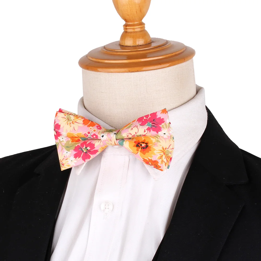 Print Floral Bow Tie For Groom Fashion Bow tie For Men Women Bow knot Adult Bow Ties Cravats Groomsmen Gifts Wedding Bowties