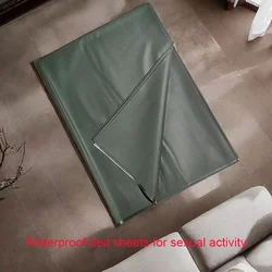 Sábana impermeable de PU para cama, colchón resistente al aceite, color negro, PVC, S M Game, novedad