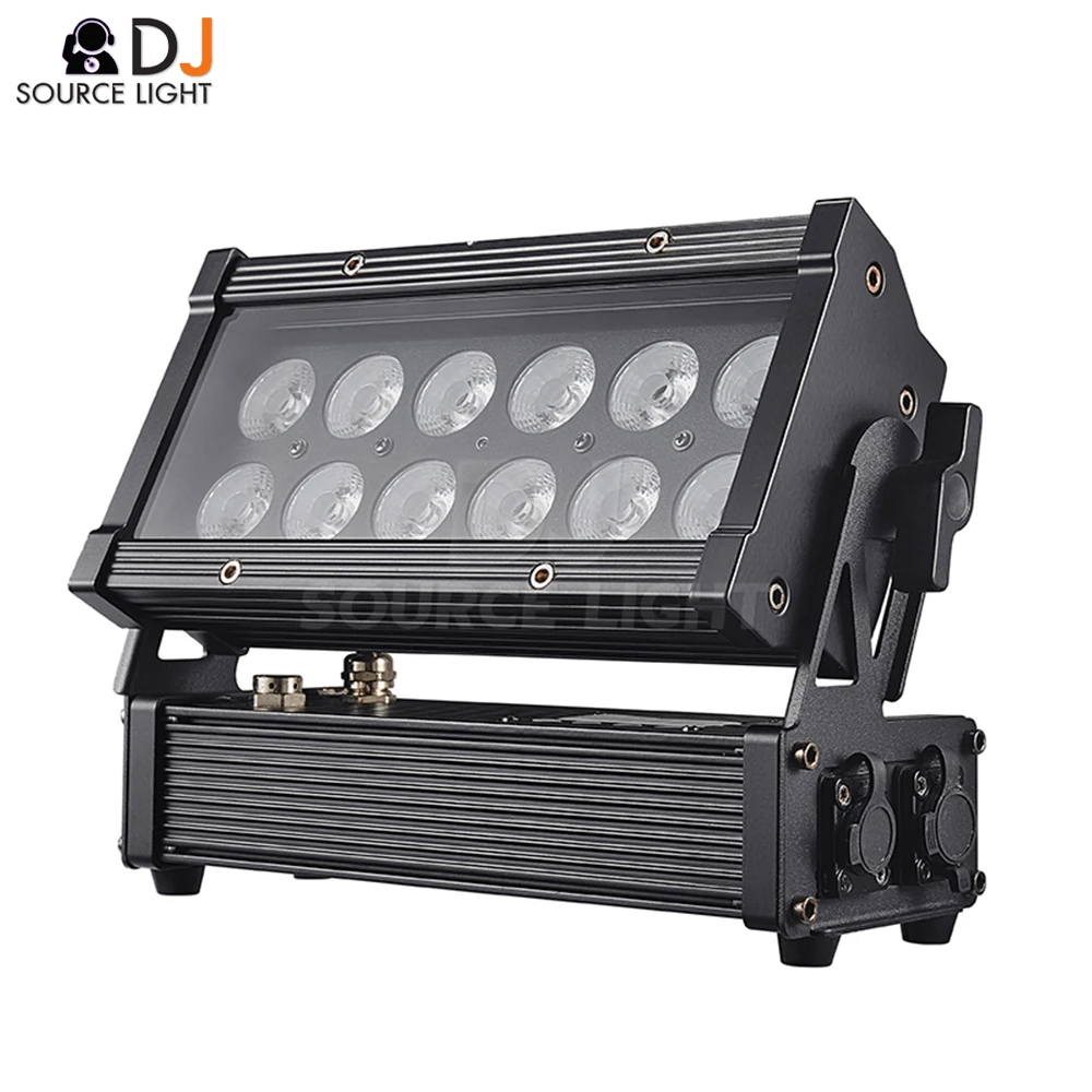 Lampu panggung LED 12x18W RGBWA + UV 6 dalam 1, lampu cuci LED tahan air IP65 kontrol aplikasi nirkabel IP65 lampu panggung pesta pernikahan DJ Disco DMX512 6/10CH