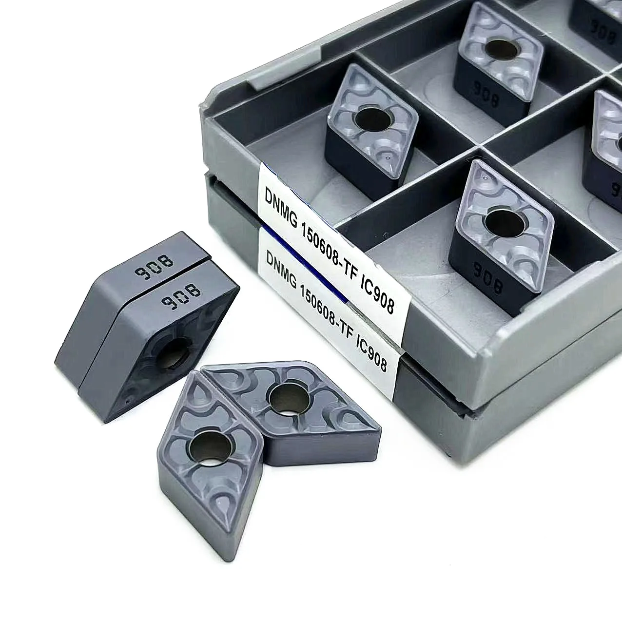 10PCS DNMG150604 TF IC907 IC908 External Turning Tools Carbide insert DNMG150608 TF IC907 IC908 turning insert CNC Lathe Cutter