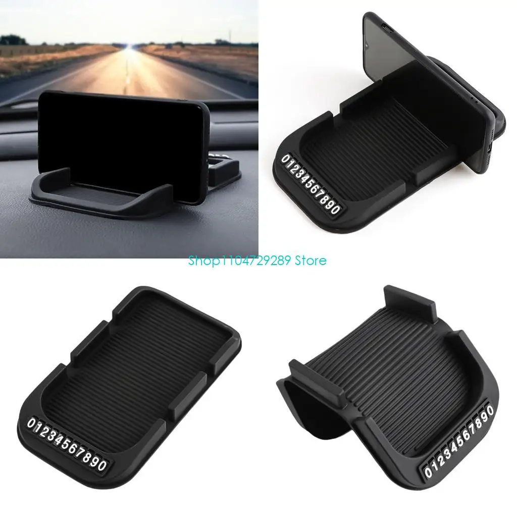 

D8KE Nonslip Silicone Car Accessory Phone Stand with Expandable Arms & Rotatable Head