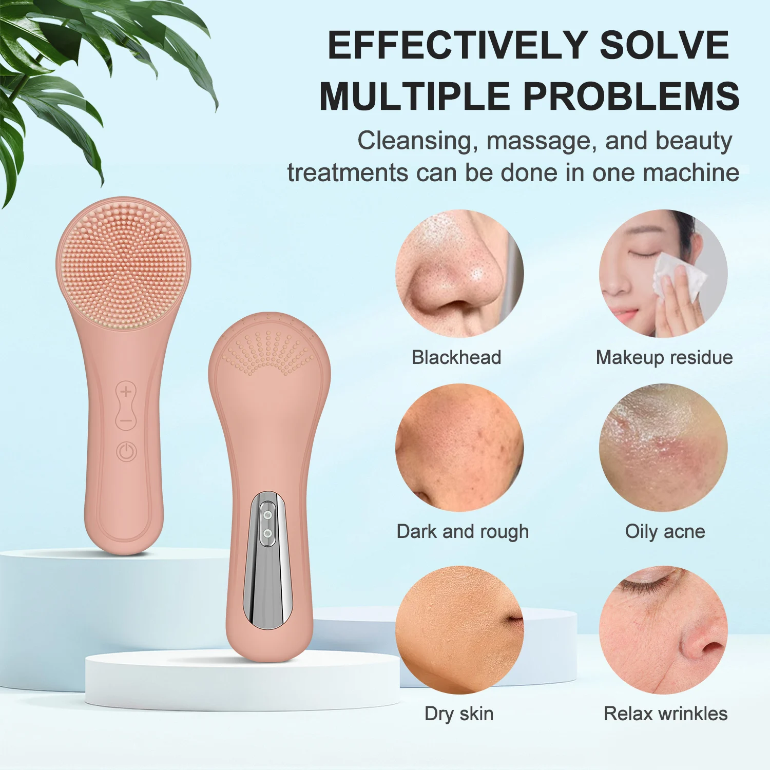 Nettoyage de la peau nettoyant par vibrations brosse de nettoyage du visage outil de nettoyage du visage électrique vibrant Silence Machine de nettoyage de lavage maison