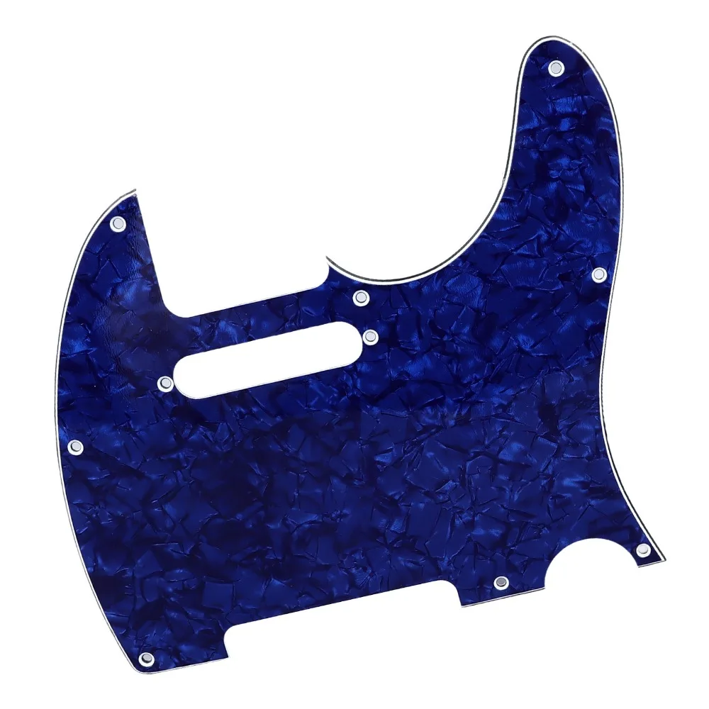 PVC Material Guitar Pickguard Pickup Mounting Screw Holes Blue Pearl Color Electric Guitar Scratch Plate Pickguard