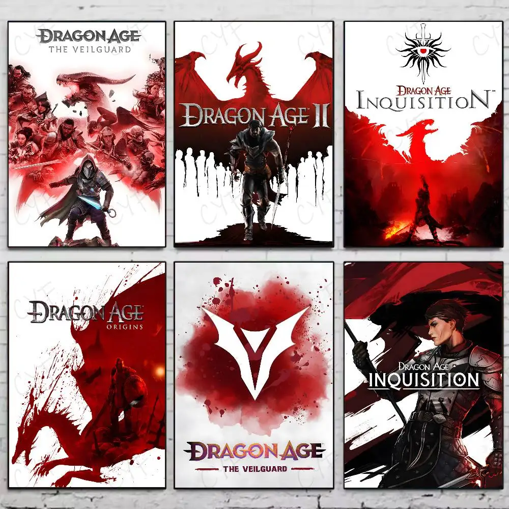 Game D-Dragon Age The Veilguard Poster High Quality Dorm Living Room Aesthetic Wall Decoration Painting Stickers Gift