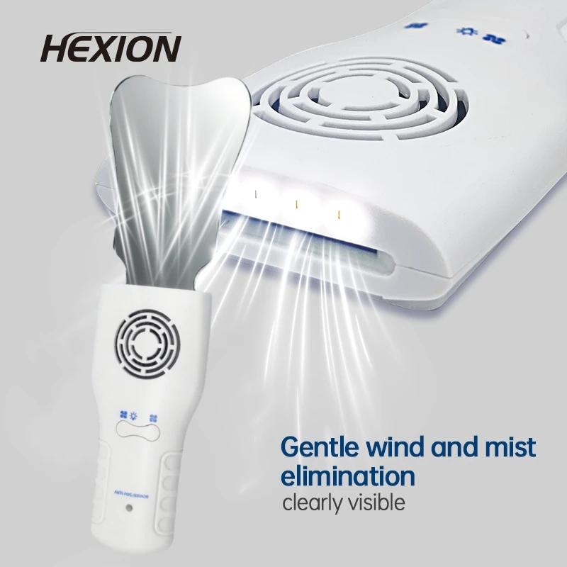 HEXION 3-6 Stück Automatischer Antibeschlag-Zahnspiegel, Reflektor für Oralfotografie, Kieferorthopädischer Bukkal-, Okklusal- und Lingual-Antibeschlagspiegel – Detail 1