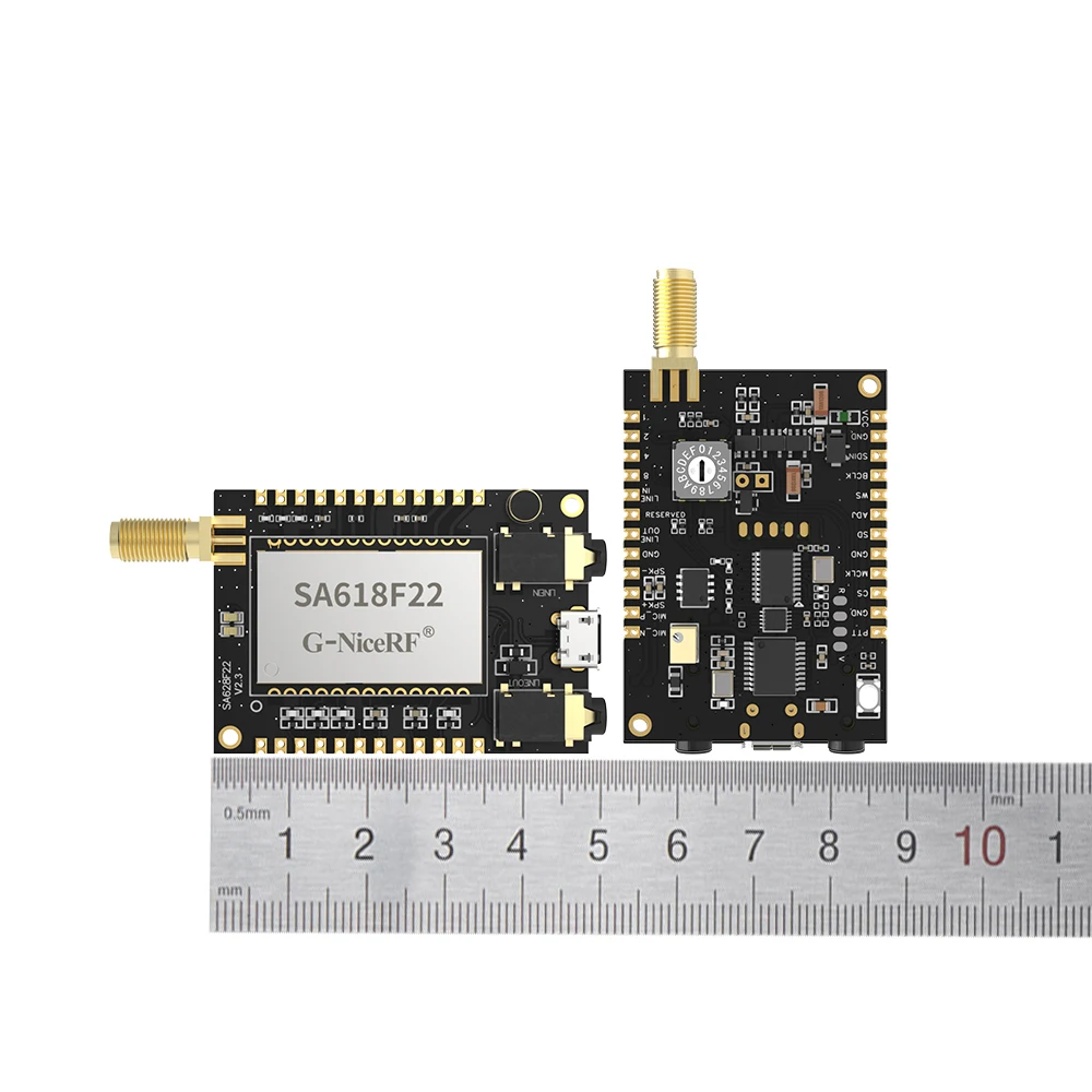 2PCS SA628F22 160mW 420~510MHz Long Range Full-duplex High Voice quality wireless audio module for riding system, headset system