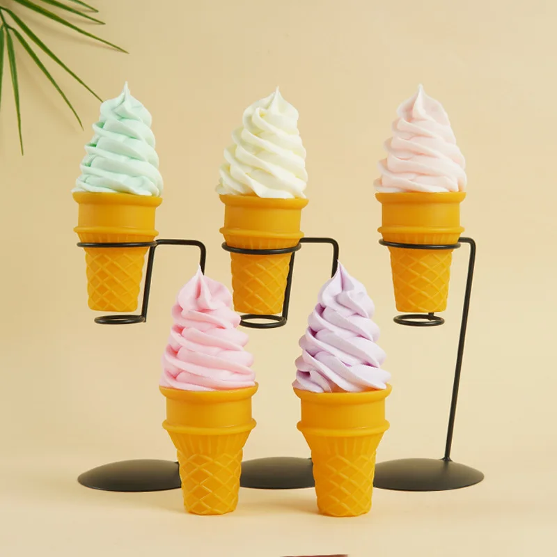 

Simulation Ice Cream Model Fake Dessert Creative Crispy Ice Cream Cone Toys Decoration Ornament Gift Home Decor Decoración Props
