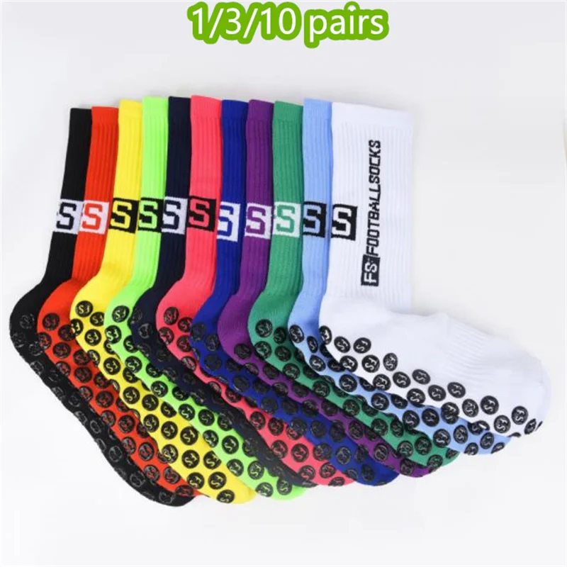 

1/3/10 pairs fessional Non-slip Football Socks Men Women Sports Socks Silicone Bottom Soccer Sport Running Cycling Grip Sock