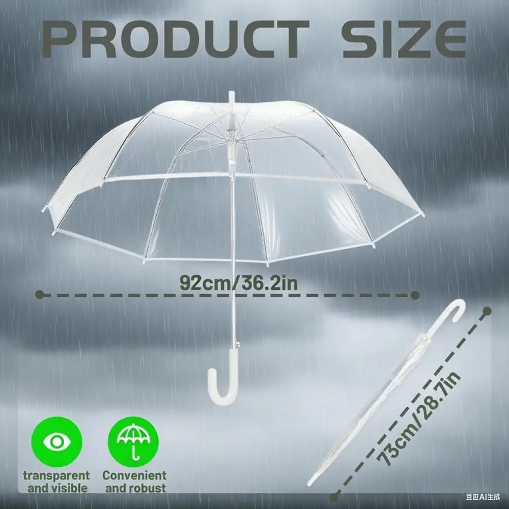 12/18 Pack Clear Wedding Umbrellas – Bulk 36
