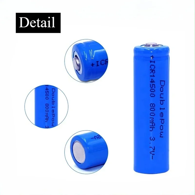 14500 3.7V 800mAh High Capacity Li-ion Battery for LED Solar Light, Digital Camera, Wireless Mouse, Remote Control, RC Toys
