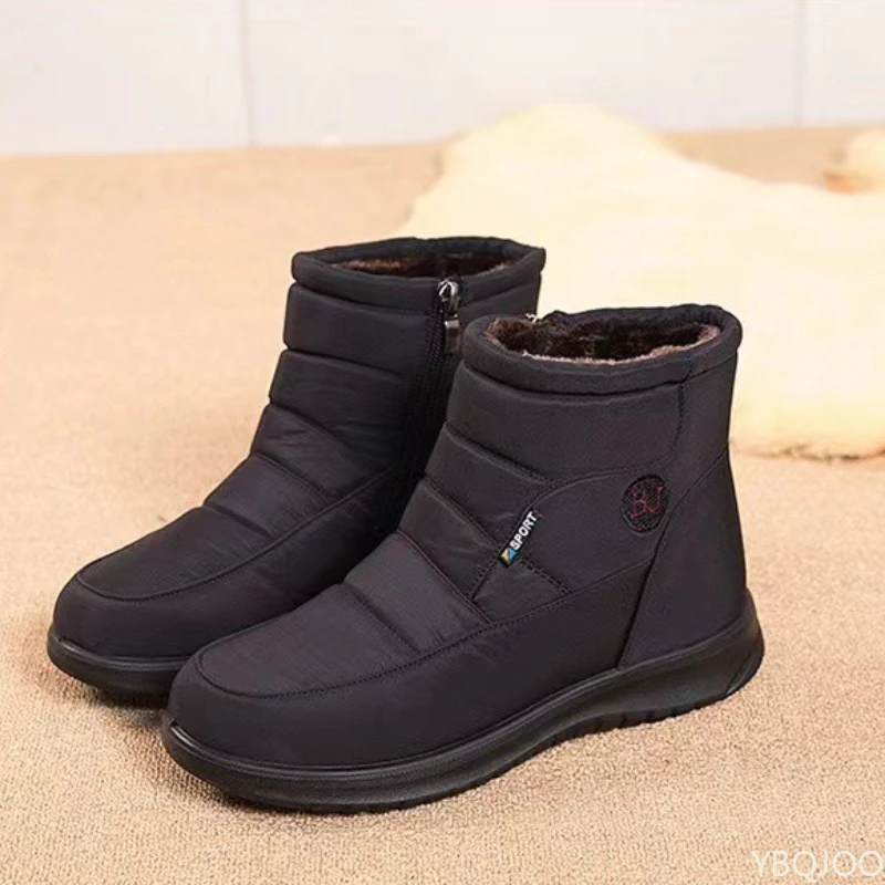 

Новые осенне-зимние повседневные удобные зимние ботинки, женские теплые женские ботинки, модные нескользящие женские хлопковые ботинки с высоким берцем