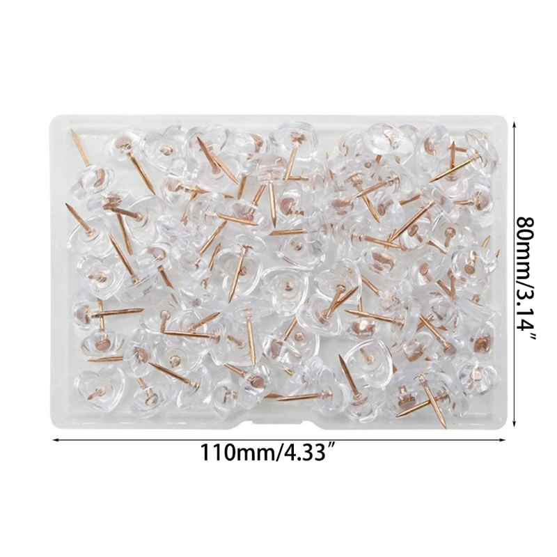 100Pcs Map Tacks Drawing Pins Set Map Tacks Map Pins Colourful Drawing Push Pins