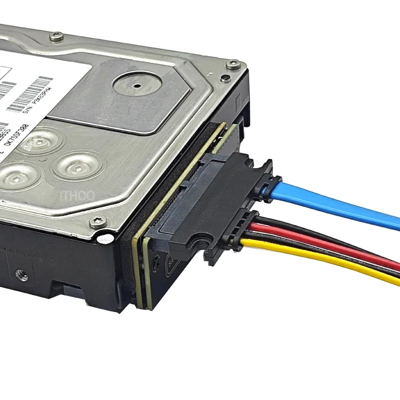 Convertidor de tarjeta de expansión de recuperación de datos SATA3.0 a SAS para disco duro SAS de 2,5 "y 3,5" con Cable SAS HDD SATA de 22 pines a 29 pines tarjeta elevadora 6G