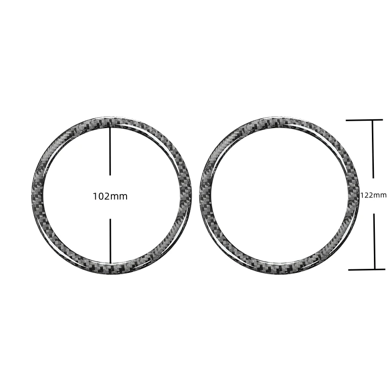 For BMW 3 Series E90 2005-2012 Car Accessories Carbon Fiber Interior Car Door Horn Decoration Ring Trim Cover Stickers