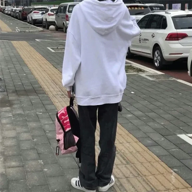Korean Hooded Oversize Plus Size Couple Hoodie Women Streetwear American Vintage Autumn Winter Hoodie Men's Sweater Hoodies
