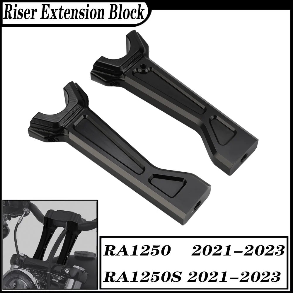 FOR Harley Pan America 1250 RA1250 RA1250S 2021-2023 Pullback Offset Backward Handlebar Riser Extension Block Kit Pair Black