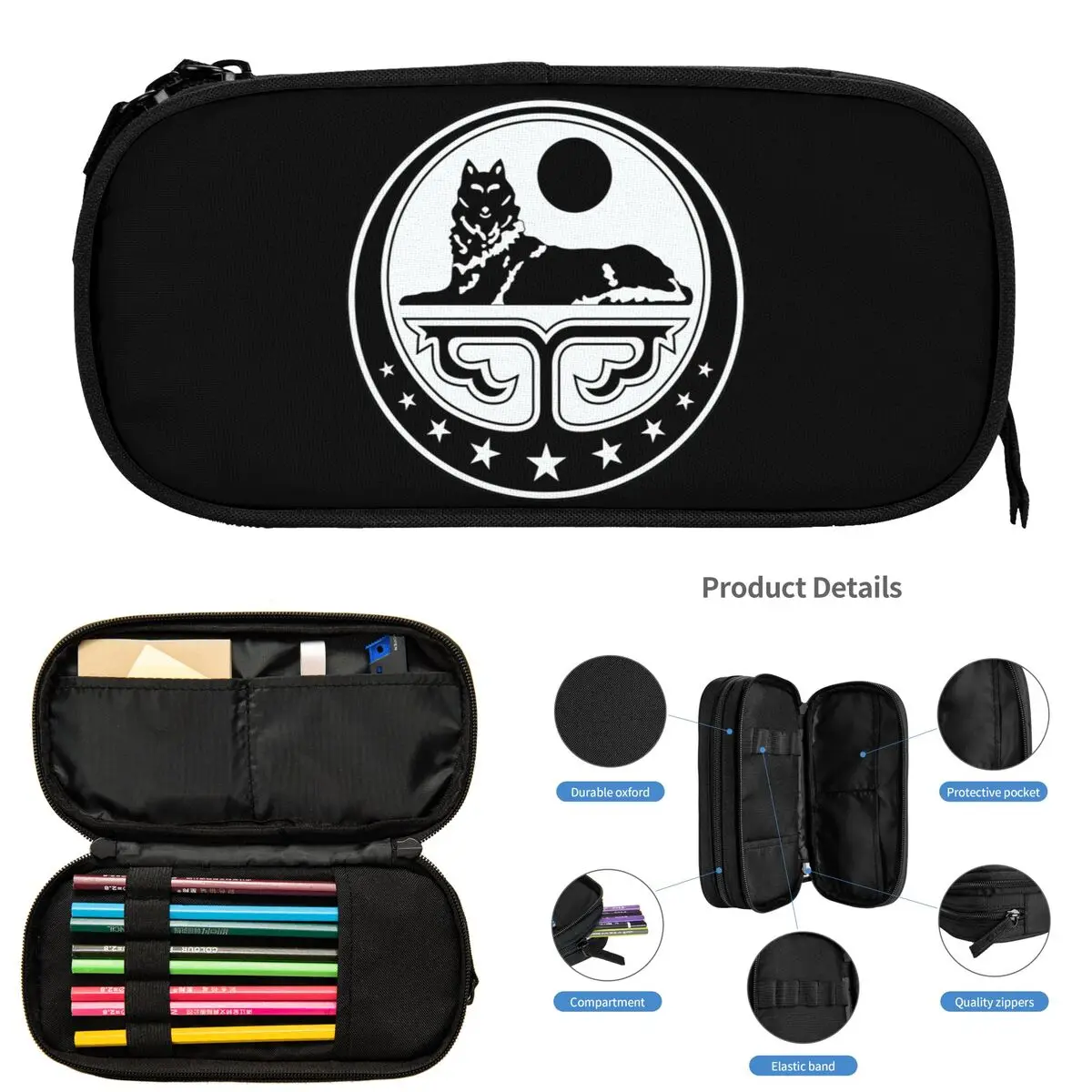 Чечен Борз пеналы для студентов школьная коробка для ручек пенал большой емкости пенал держатель для ручек