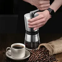 8 Gears Thickness Adjustable 304 Stainless Steel Coffee Bean Grinder LFGB Certificated Coffee Powder Maker with Ceramic Rotator