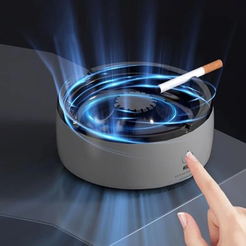 Multifunctional Smokeless Ashtray Indoor Outdoor Ashtray Air Purifier Desktop USB Rechargeable Electric Ashtray Filter Durable B