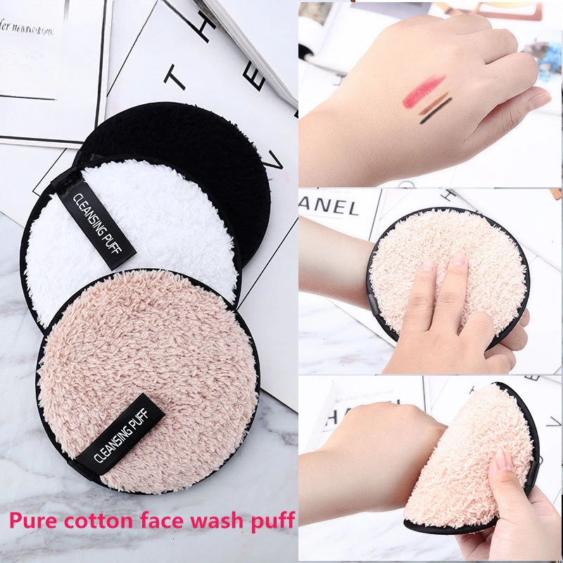 1Pcs Makeup Remover Microfiber Puff Facial Body Clean Sponge Water Lazy Remove Powder Soft Face Cleansing Make Up Cosmetic Tools