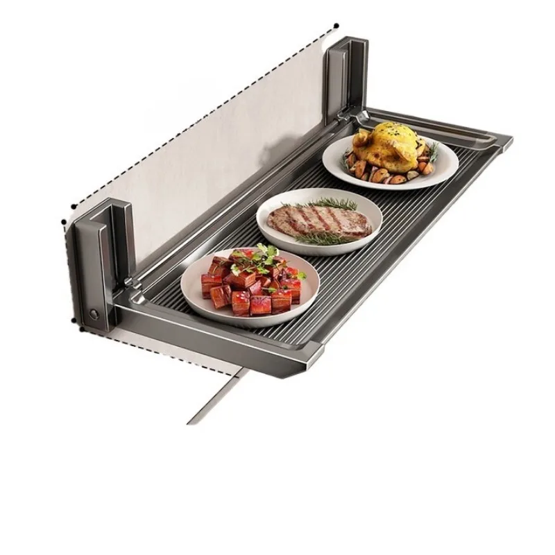 

Kitchen preparation rack No punching side dish folding dish storage rack Wall hanging seasoning rack