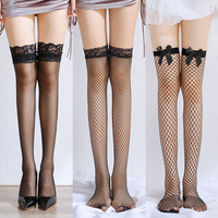 Sexy Lace Tights Women Lolita Fishnet Body Stockings Mesh Pantyhose Nylon Soft Lingerie Thigh High Legging Fish Net Hosiery