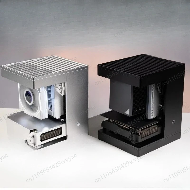 S1 Aluminum Alloy ITX Mini PC Case, Windowed Sea‑View Gaming Chassis Support Graphics Card
