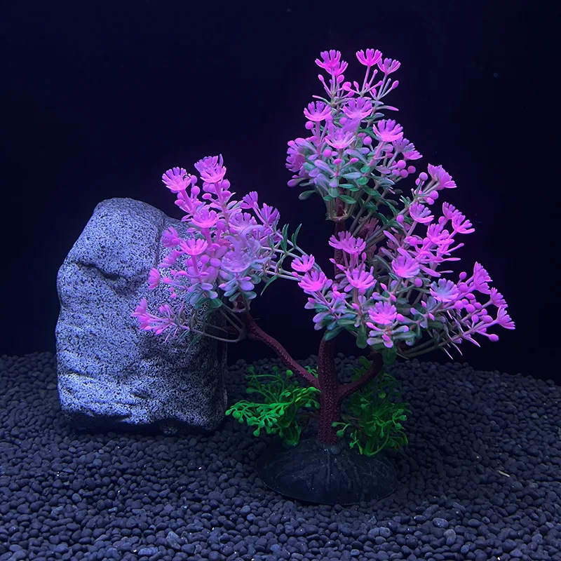 

10pcs Artificial Aquarium Decoration Plants Underwater Water Grass Aquatic Plastic Plant Flowers Tree for Fish Tank Aquarium Lan