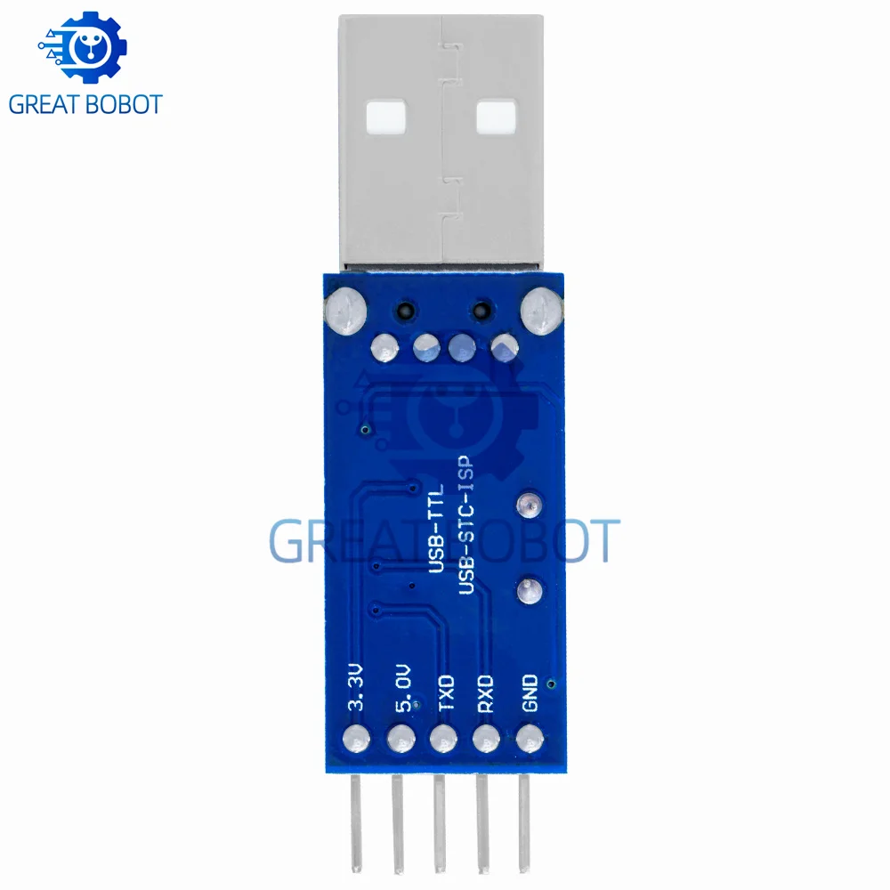 PL2303HX/CP2102/CH340G 5PIN USB-TTL Module (3PCS) - Multi-Chip UART Converter for Arduino