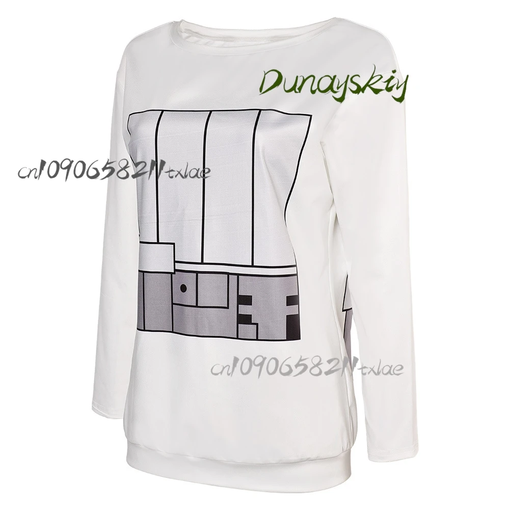 Momo Ayase Cosplay Costume Anime Dandadan White Long Sleeved Shirt Hoodie Outfits Halloween Carnival Party Customized