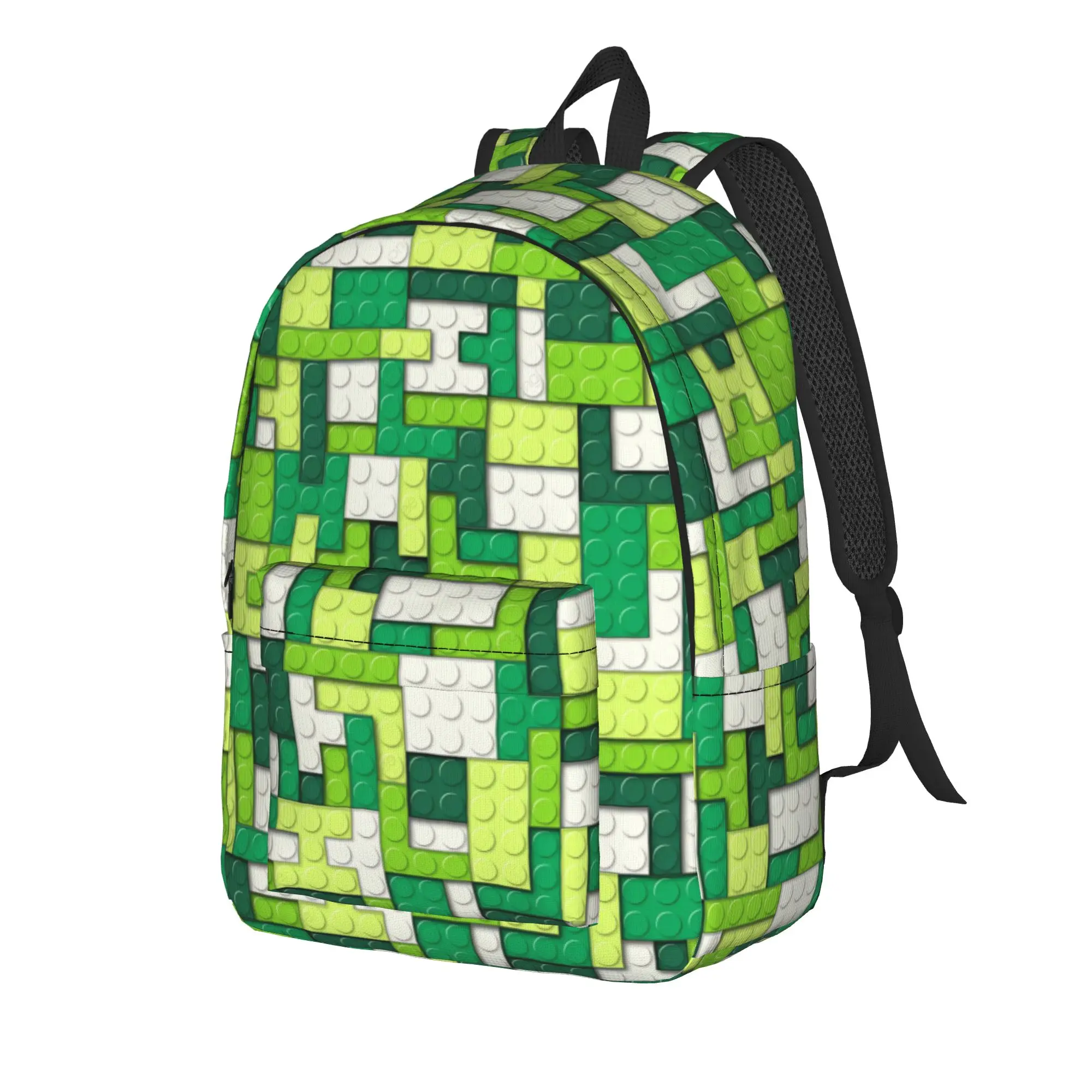 Pixel Mosaic Texture Backpack  University Backpacks Male Kawaii High School Bags Colorful Breathable Rucksack