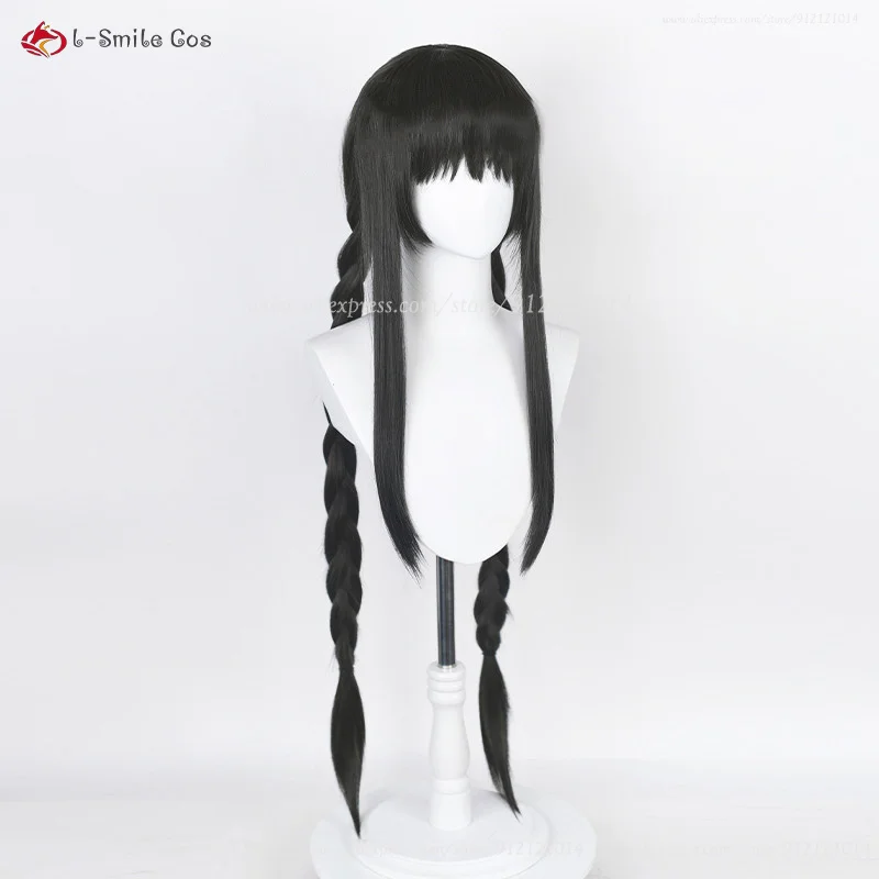 Peluca de Cosplay Akemi Homura para mujer, cabello trenzado negro, resistente al calor, sintético, fiesta de Halloween, Anime, 2 tipos, 90cm de largo