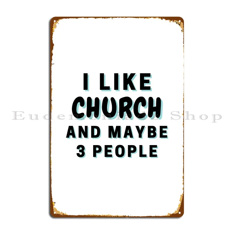 

Мне нравится церковь и, возможно, 3 металлических знака, Настенный декор, настенная пещера, печать, Настенный декор, жестяной плакат
