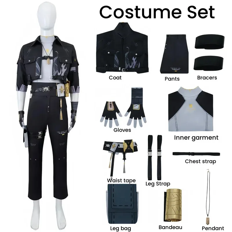 Nuevo juego Wuthering Waves Rover disfraz de Cosplay Rover traje de Cosplay masculino peluca Halloween carnaval uniforme fiesta de Navidad para hombres