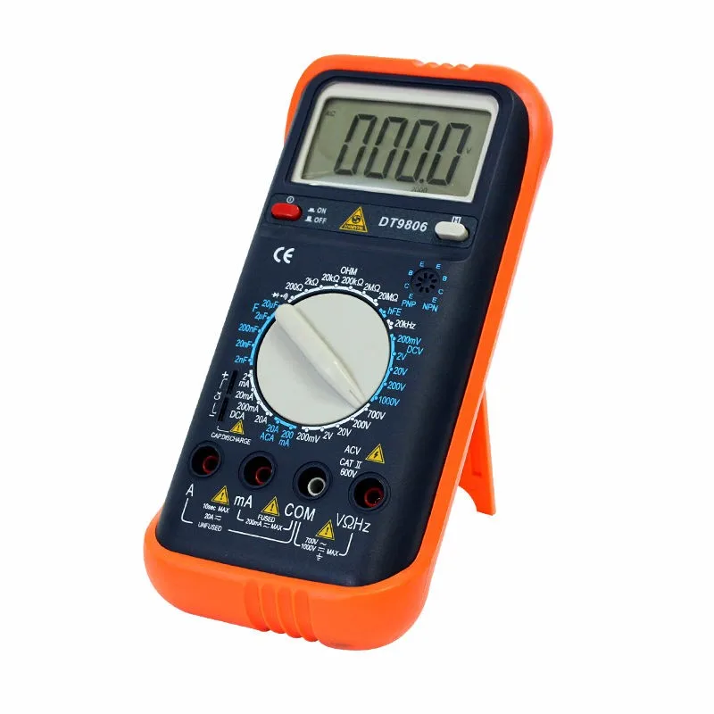 

DT9806 Digital Multimeter Meter Current AC/DC Voltage Resistance Capacitance Frequency Temperature Tester Detection